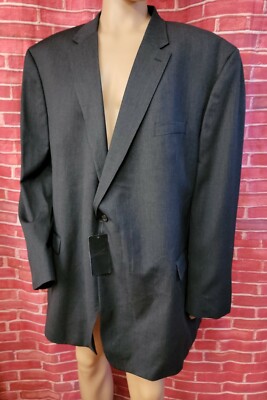 MAXIM & MAXIM WOOL DARK GRAY MEN'S BLAZER Jacket SIZE 48L NWT #WM1