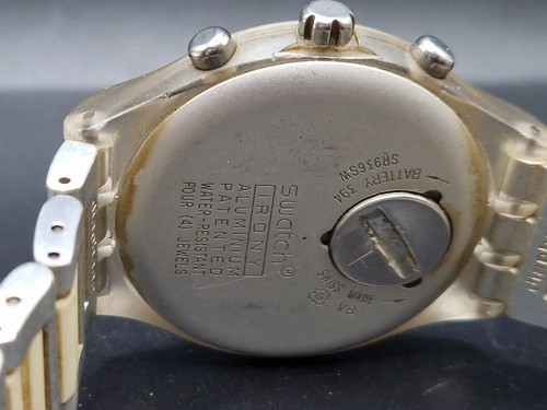 SWATCH 'IRONY' Chronograph Aluminium Mens Swiss Made 44mm Quartz Watch WR FWO - Picture 3 of 20