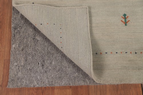 Tribal Little Animal Design Beige Wool Hand-knotted Gabbeh Rug Area Carpet 4'x6' - Picture 10 of 12