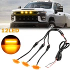 3Pcs Amber LED Front Grille Light DIY Grill For 2013-2018 Dodge Ram 1500 Raptor