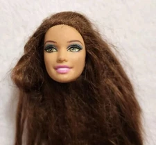 BARBIE HEAD ONLY FASHIONISTAS BEST FRIENDS GLAM & SPORTY HISPANIC FOR OOAK DOLL