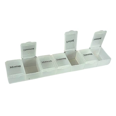 Pillenbox Pillendose 7 Tage Medikamentenbox Tablettenbox Medikamentenspender - Bild 1 von 3