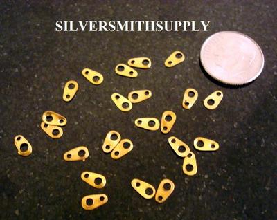 24 Raw brass chain tags, necklace clasp ends chain ends chain tabs  FPC018A