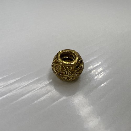 925 Sterling Silver Slider Charm Bead Spacer Baroque Gold Dipped - Picture 2 of 5