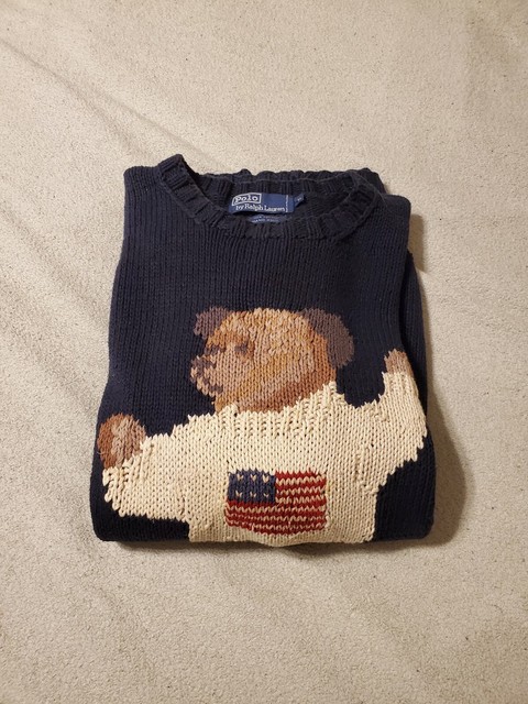 Vintage Polo Ralph Lauren Sweater, Sz Adult XL Sitting Bear Sit Down Teddy | eBay