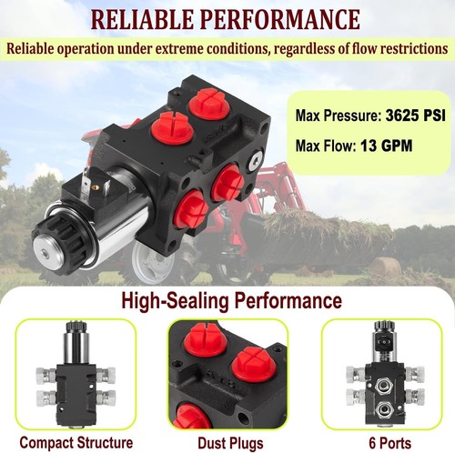 DV5008RAG Hydraulic Multiplier Diverter - Rocker Switch & Ag Coupler Kit 6 Ports - Picture 2 of 7