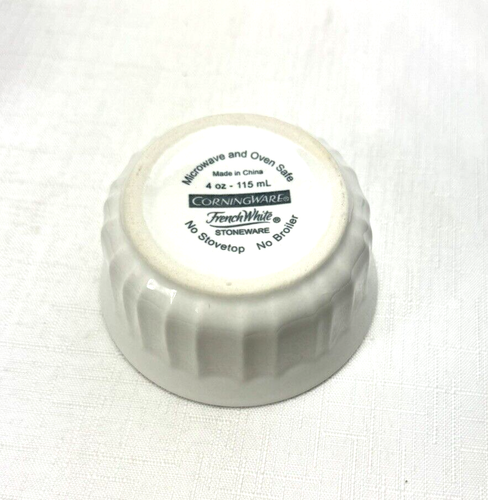 Corning Ware French White 4oz Ramekin Bowls Set of 4 Oval 5oz Set of 2 Stoneware - Picture 3 of 8