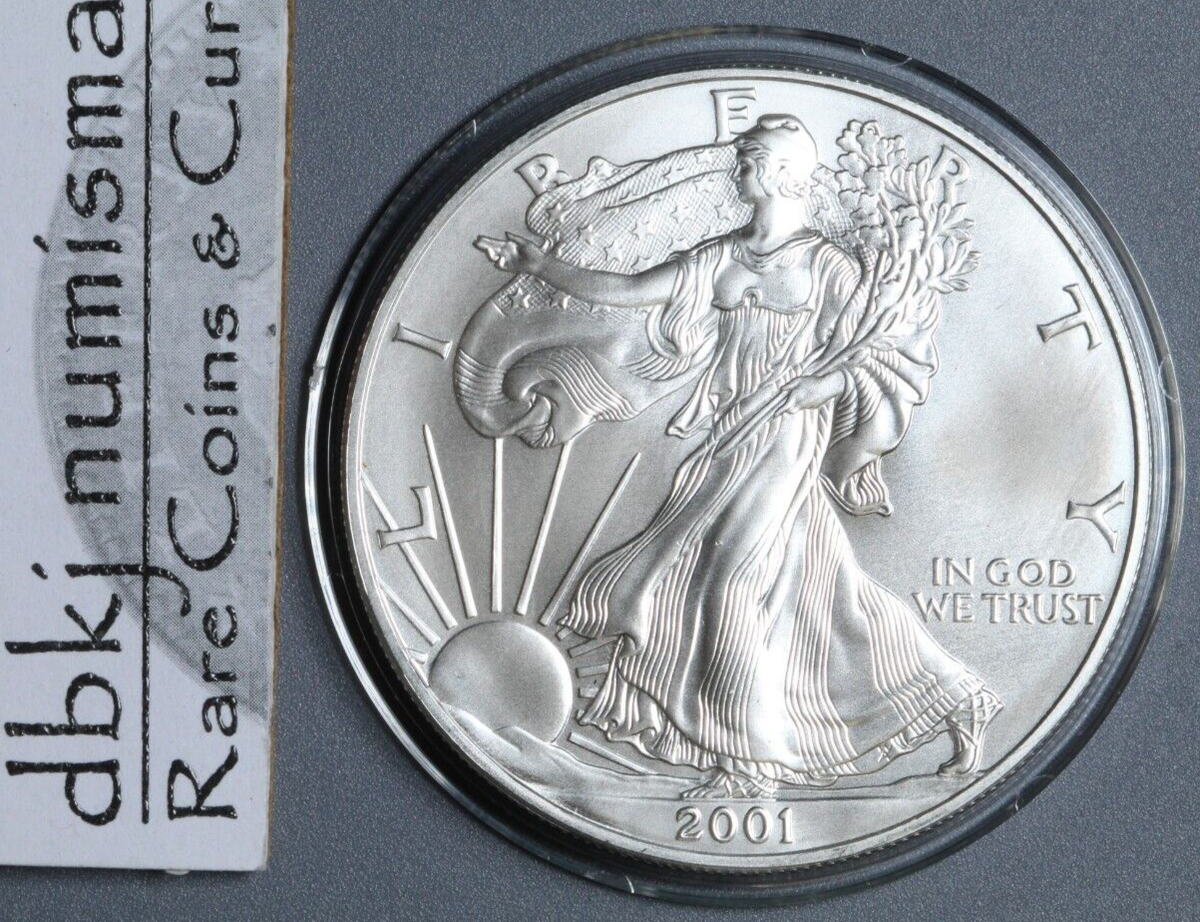 2001 Silver American Eagle $1 - BU - Brilliant Uncirculated - In