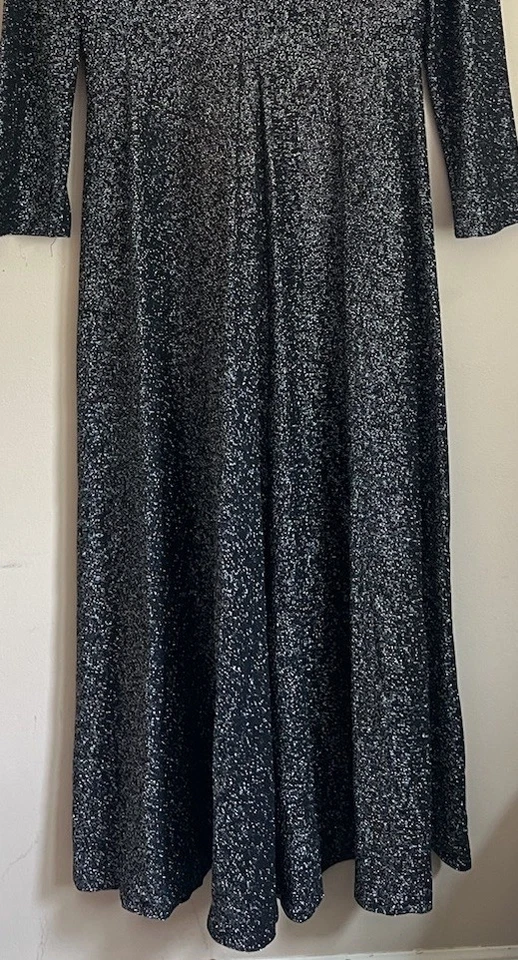 Vestido Maxi Vintage Fiesta Años 70 80 Largo Mujer Talla Grande Cóctel Discoteca Foto 4 de 4