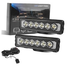 6 Inch Led Light Bar With Amber Drl 44w 4000lm White Light Bar Spot Lights