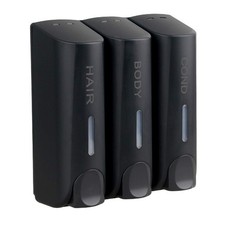 Chamber Shower Soap Dispenser Trio Wall Mounted Shampoo and Conditioner Dispe...