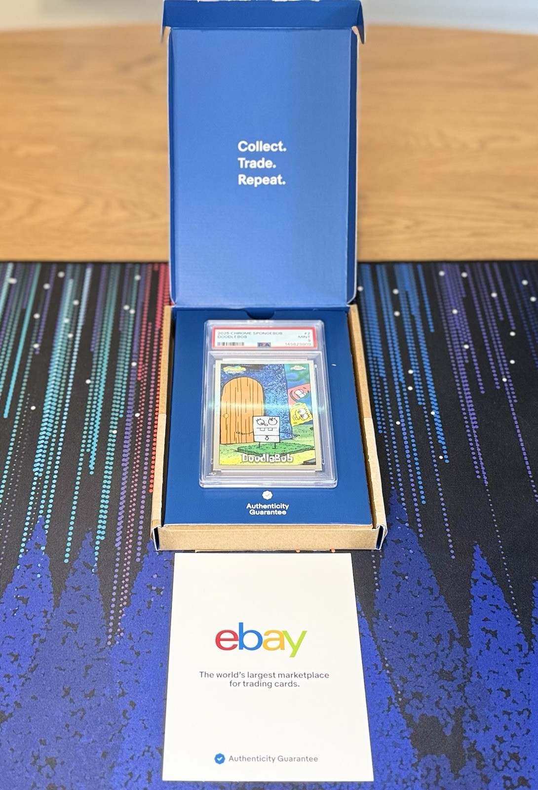 2025 Topps Chrome SpongeBob Doodlebob PSA 9 view 3