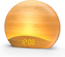 Sunrise Alarm Clock with Bluetooth Speaker  FM Radio, Gradual Wake up Light, Di