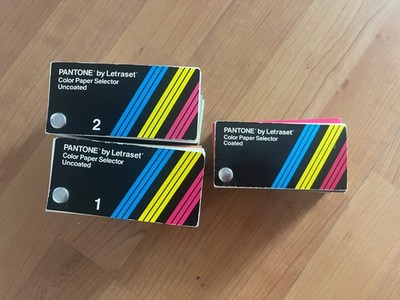 Pantone by Letraset Farbfächer 3 x Stück uncoated  1 + 2 + coated selbstklebend