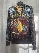 Vintage Christian Audigier Full Zip  Reversib...