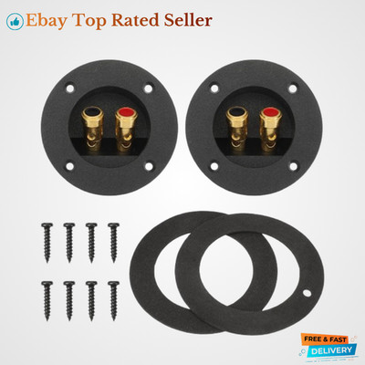 2 Pcs Speaker Sub Box Terminals Cup 3 Inch round 2-Way Speaker Box round Push Sp