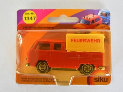 Vintage Siku 1347 VW T2 Transporter Feuerwehr Diecast Model NOS!