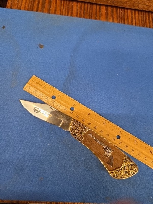 Franklin Mint Pocket Knife Colt Single Action Army Peacemaker Folding Collector