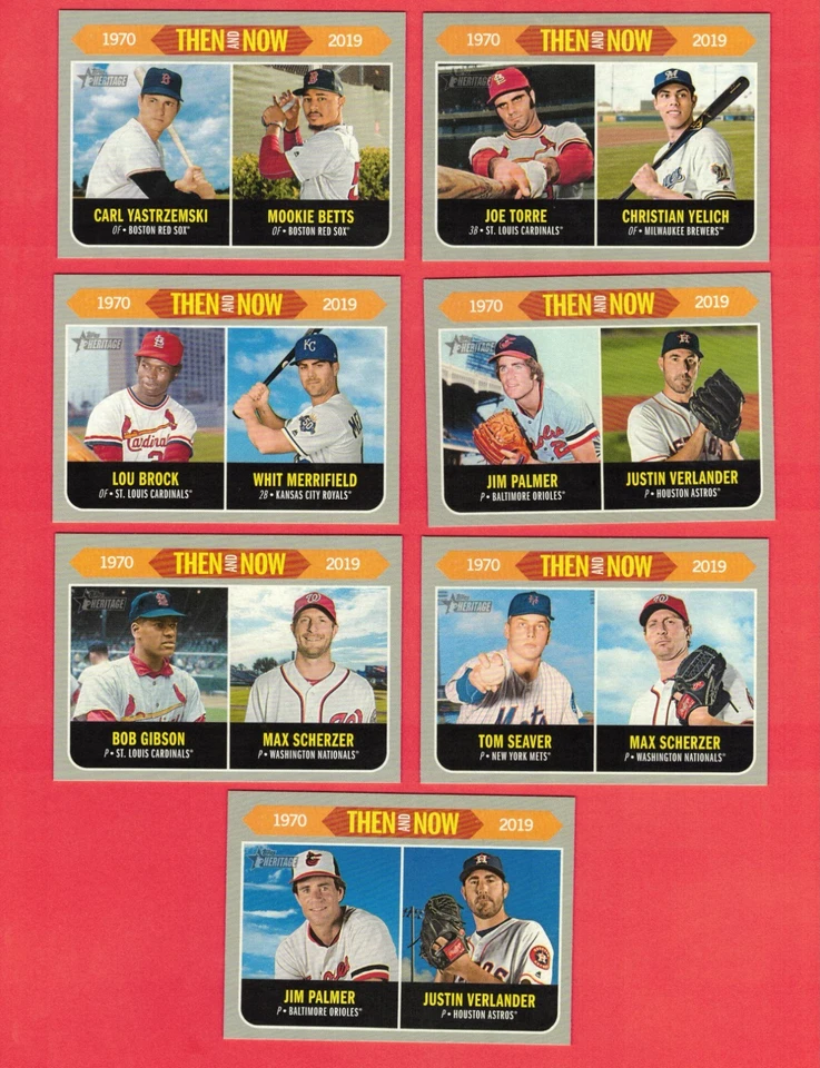 2019 Topps Heritage High Numbers THEN And NOW (15) Card Insert Set! - Image 3 of 4