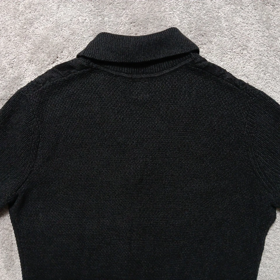 GAP Suéter Para Hombres Grande Gris Cárdigan Tejido con Cable Pescador Algodón Años 90 Y2K De Colección Foto 4 de 4