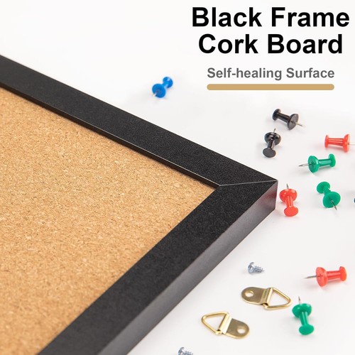 Multi-Use 24'' x 36'' Cork Board - Lightweight with 20 Cork Nails Included - Picture 5 of 9