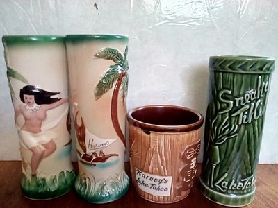Authentic tiki mugs and glasses
