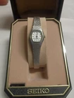 Seiko Watch Women 17mm Silver Dial Silver Tone Hexagon 4N01-5021 Needs Better