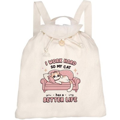 Canvas Rucksack / Backpack ''Better Life Cat'' (RK00035388)