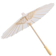 White Paper Umbrella, Paper Parasol Umbrella White Color Paper Decorative Umb...