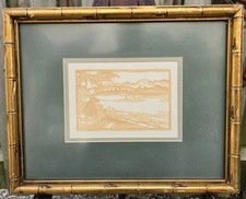 Vintage Delicate Paper Cut Art Picture Framed Oriental Mainland China Framed  