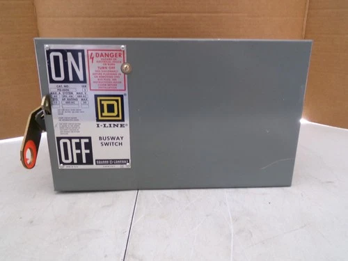 SQUARE D PQ-4606 PLUG-IN FUSIBLE BUSSWAY SWITCH 3-POLE 60A 480AC
