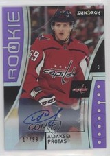 2021-22 Upper Deck Synergy Rookies Purple 17/99 Aliaksei Protas #132 Auto 11jd