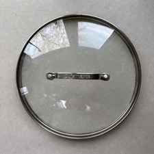 Cuisinart Glass Replacement Lid For Pot Pan 10” Inside Silver Metal Handle