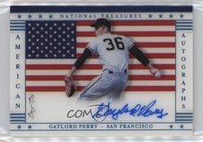 2021 National Treasures American Holo Platinum Blue 1/1 Gaylord Perry Auto 19zq