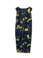 Next Blue & Yellow Maternity Floral Midi Dress Size 10