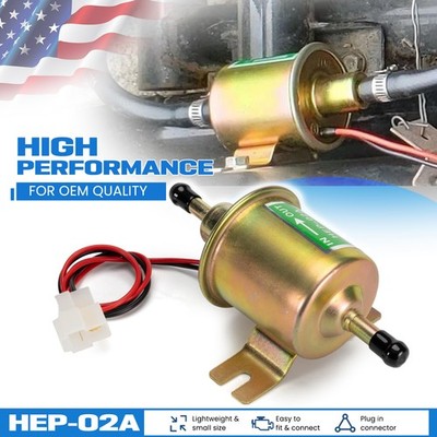 Inline Fuel Pump 12v Electric Transfer Low Pressure Gas Diesel Fuel Pump HEP-02A