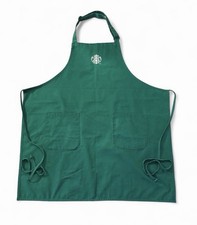 Starbucks green apron with white logo on front center