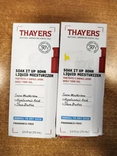 2 Pk: Thayers Soak It Up 80HR Liquid Facial Moisturizer, 2.5 oz ea.  E3C