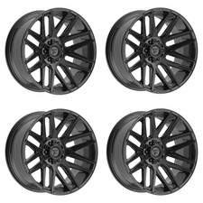 Set 4 20 Fittipaldi Wheels Fa14b 20x9 6x135 6x5.5 00mm Gloss Black Truck Rims