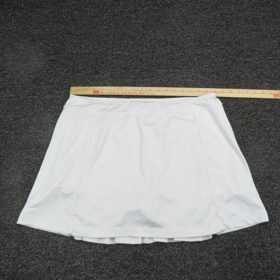 Slazenger Golf Skort Mujer XL Blanco Plisado Bolsillo Trasero Atlético Tenis Volantes Foto 4 de 4
