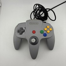 Nintendo 64 Controller Solid Gray NUS-005 Official N64 OEM Tested Loose Stick