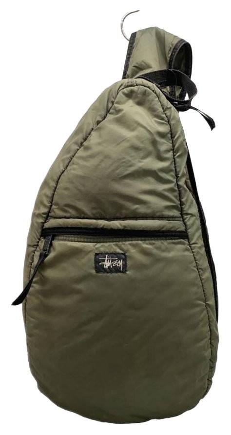 STUSSY 90s OLD Shoulder Bag Khaki Authentic Men D:4.33” H STUSSY 90s OLD Shoulder Bag Khaki Authentic Men D:4.33” H