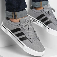 Adidas Daily Men’s Athletic Shoe Grey Sneakers Trainers Casual Footwear #493