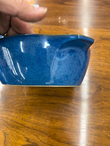 Denby English Blue Stoneware Rams Head Covered Casserole Dish Bowl England 9x11 - Picture 15 of 23