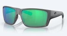 Costa Del Mar Reefton Pro Matte Gray Green Mirror Polarized Glass 580G NEW