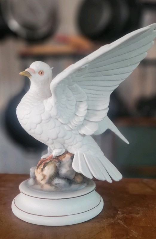 Andrea By Sadek White Porcelain Dove Sculpture Figurine
