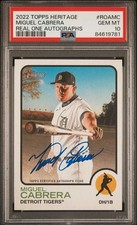 Miguel Cabrera 2022 Topps Heritage Real One Auto Graded PSA 10 Low Pop 🔥