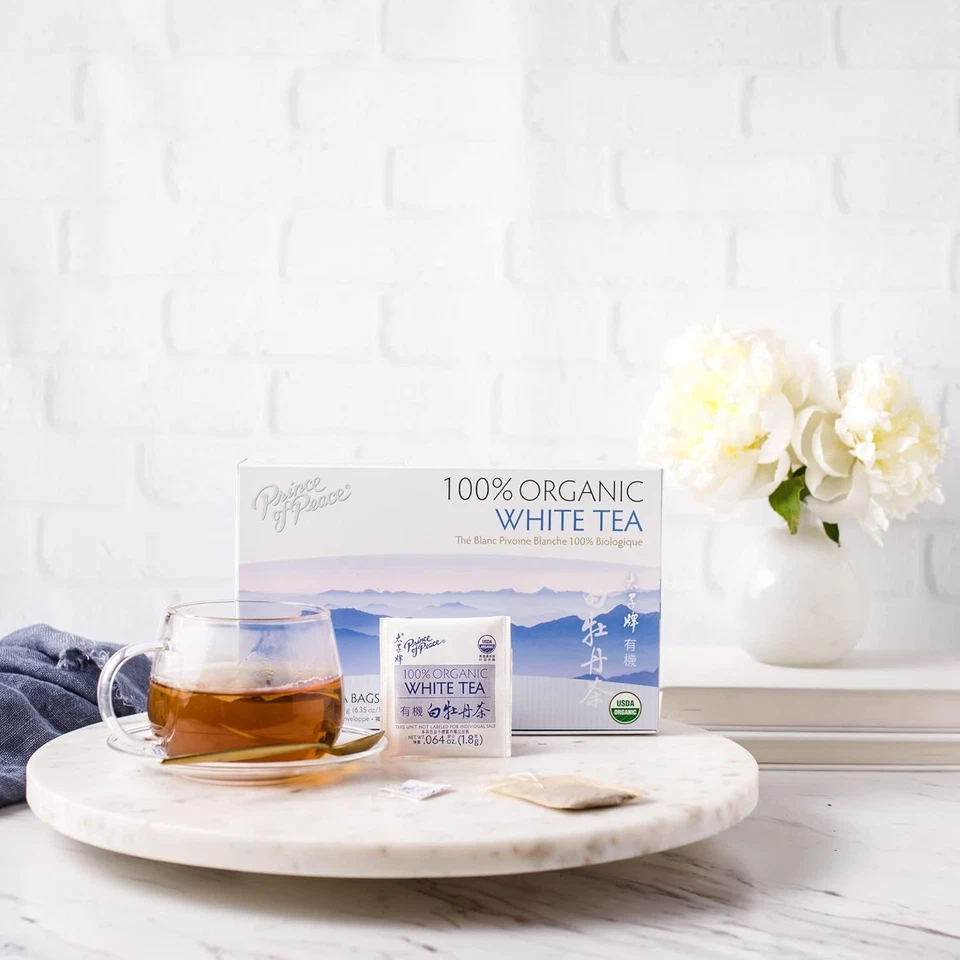 Té blanco orgánico Prince of Peace® 100 quilates 100 unidades (paquete 1) Foto 4 de 4