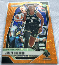 2024 Prizm WNBA Basketball Jaylen Sherrod New York Liberty Orange Velocity RC