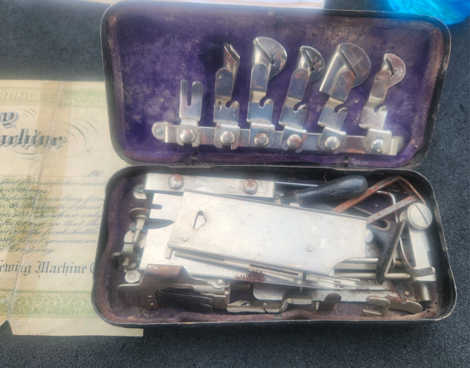 1869 Ruby Sewing Machine Attacments.(#49)